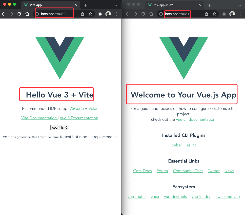 vue2 && vue3